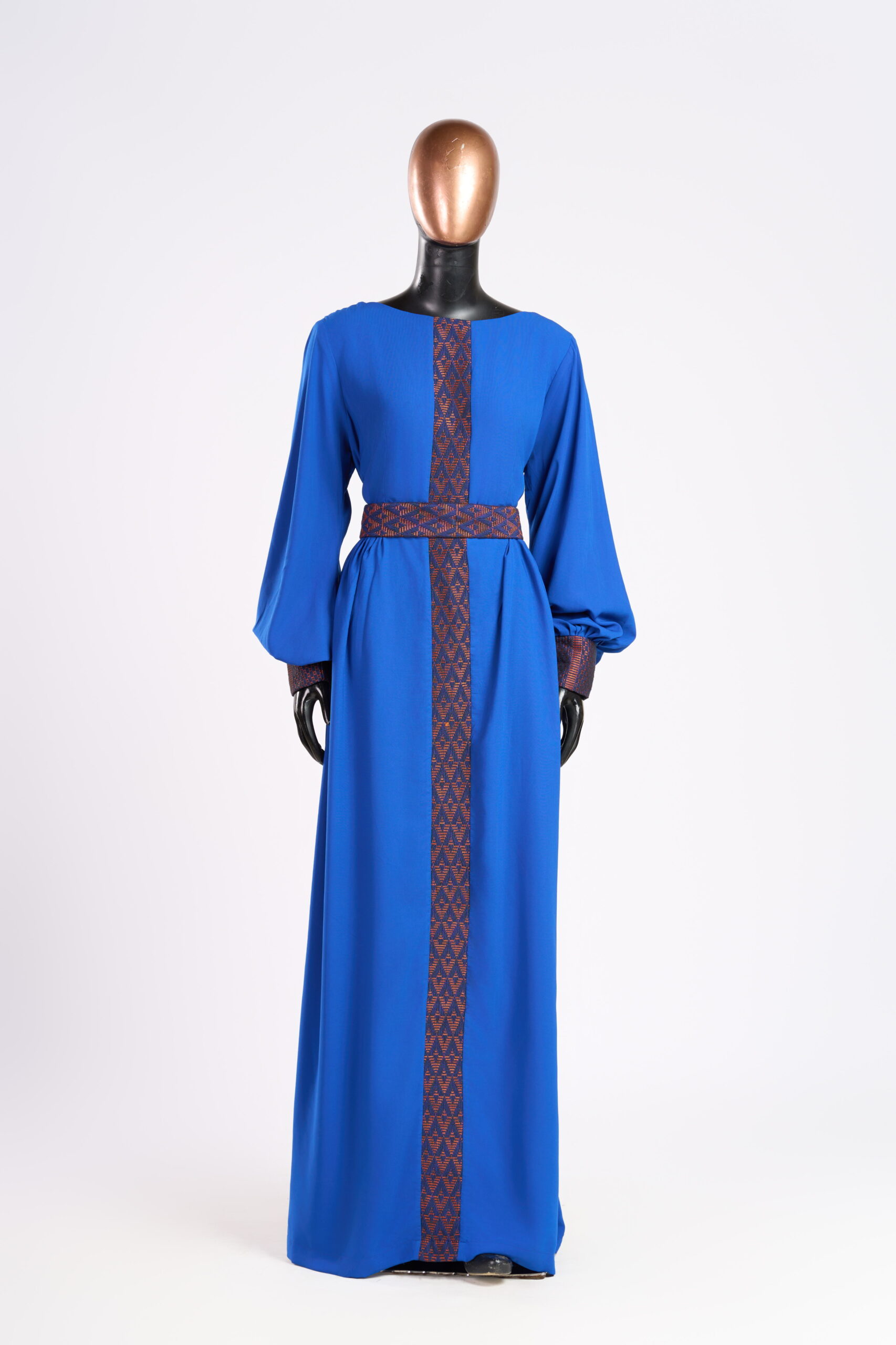khalima dress blue and orange