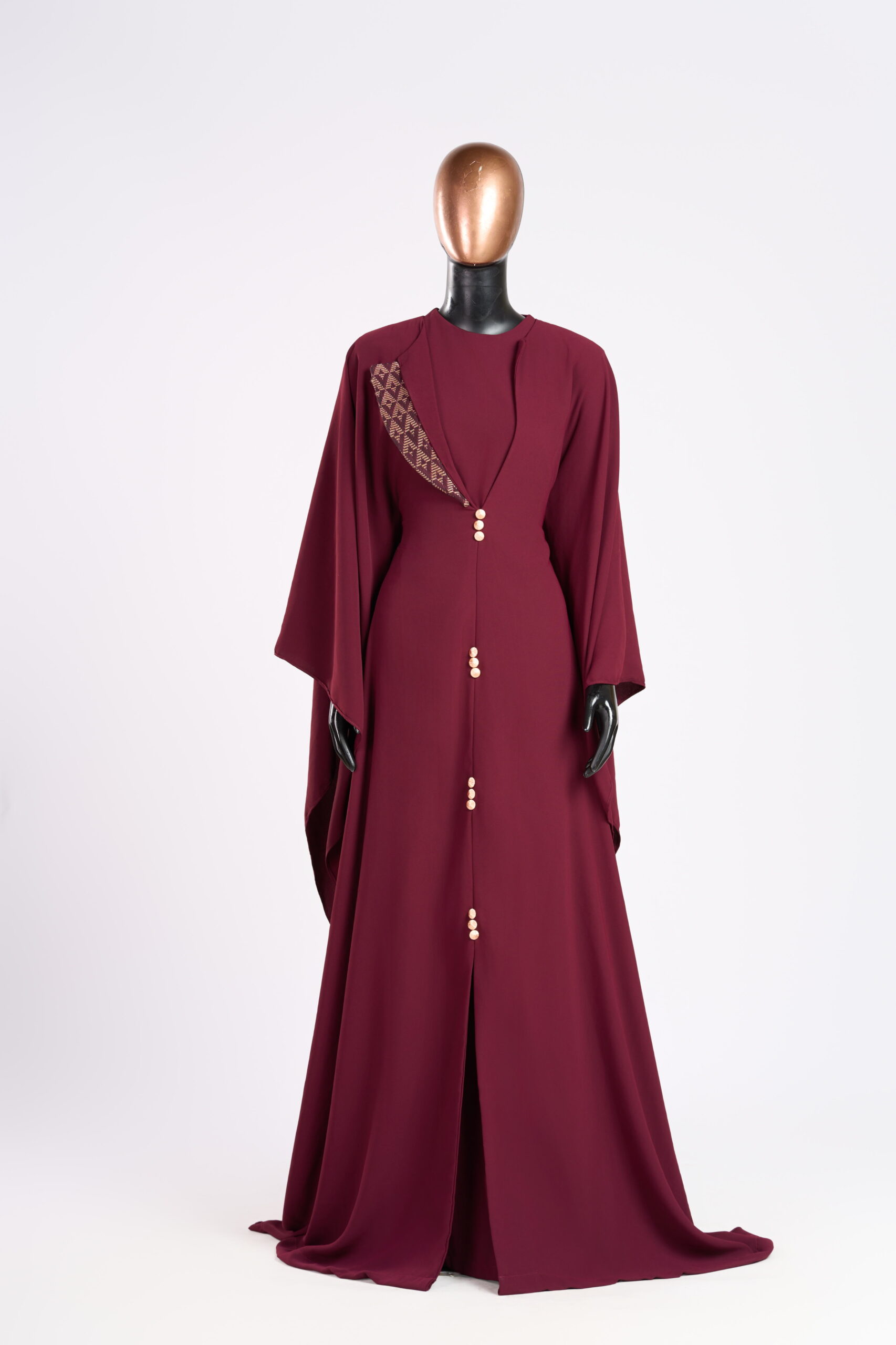 Dicko crepe burgundy front