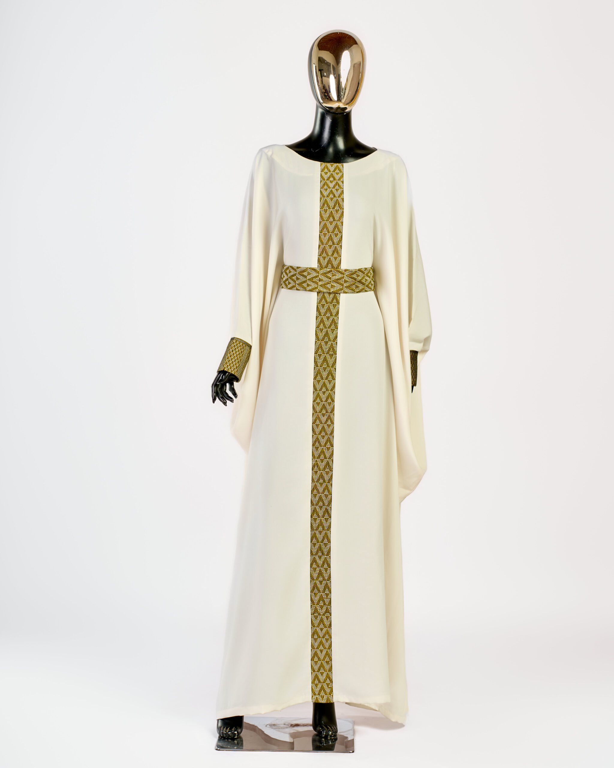 khalima boubou blanc ocre
